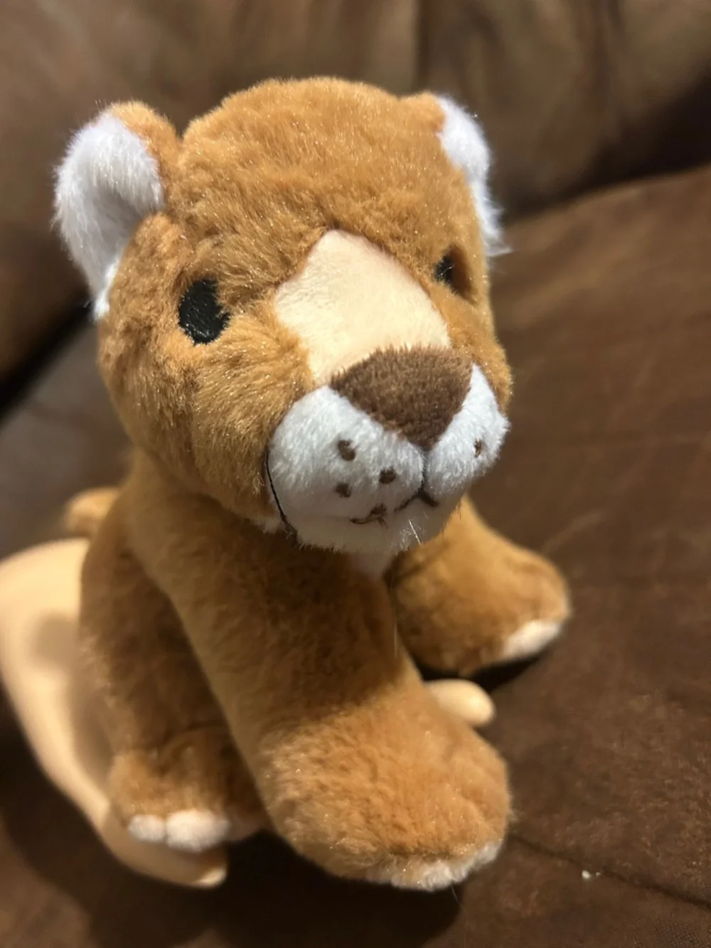 Plush Small Pet Lion Cub Toy - Brown